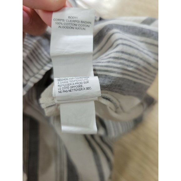 Lucky Brand Button Tunic Top Women's SMALL Striped 100% Cotton Lightweight - Picture 8 of 10